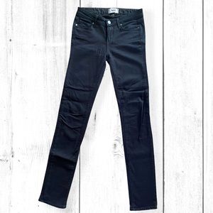 Paige Skyline Black Skinny Straight Jeans